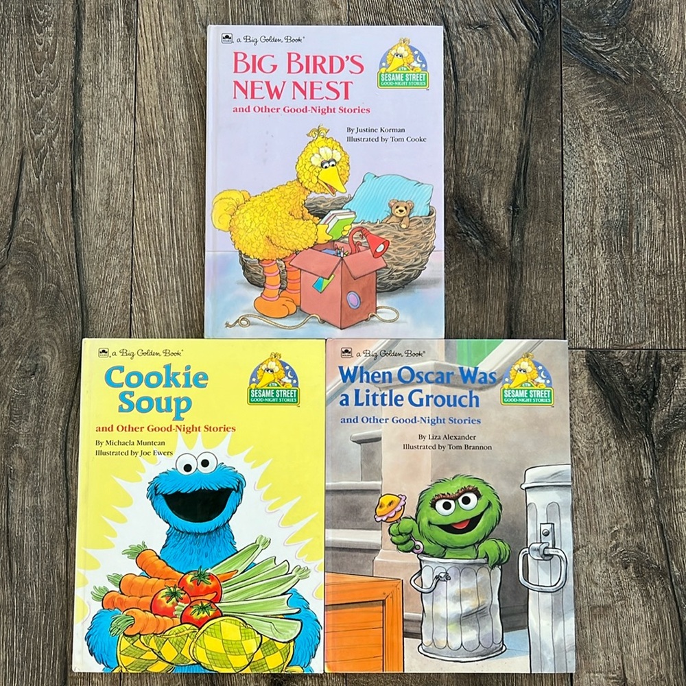 Vintage A Big Golden Book Sesame Street Goodnight stories